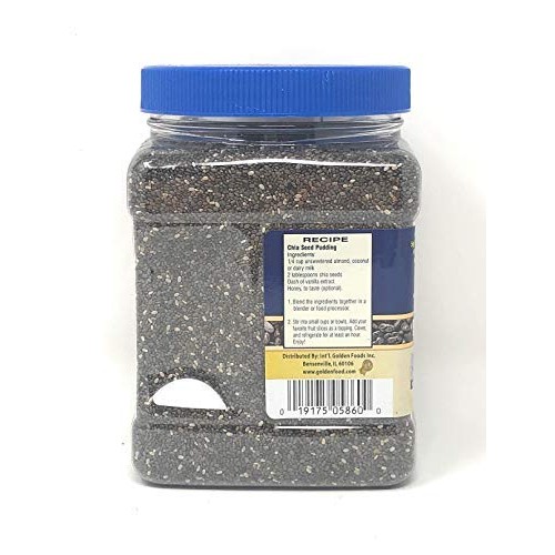 Golden Crown Black Chia Seeds - Premium Quality Organic Non Gmo