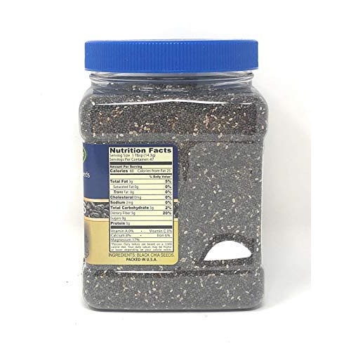 Golden Crown Black Chia Seeds - Premium Quality Organic Non Gmo