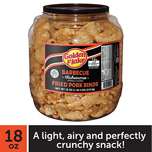 Golden Flake Pork Rind Barrel Oz Keto Friendly Snack With Zero C