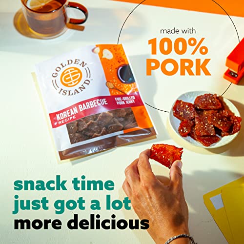 Golden Island Pork Jerky Korean Barbecue – Gluten Free Protein S...