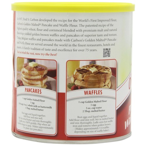 Golden Malted Pancake & Waffle Flour, Original, 33-Ounce Cans (Pack of 3) (Packaging May Vary)