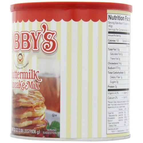 Golden Malted Robby's Buttermilk Pancake Mix, 33-Ounce Cans (Pack of 3)