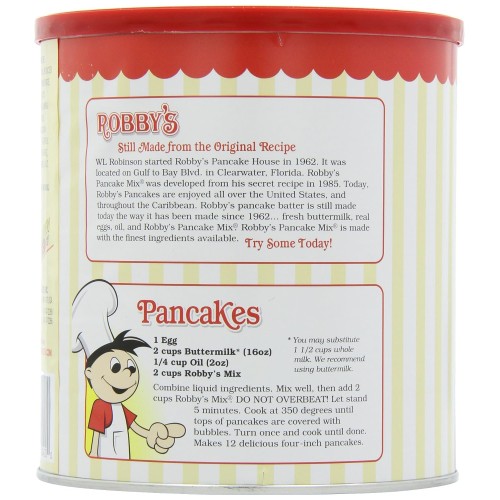 Golden Malted Robby's Buttermilk Pancake Mix, 33-Ounce Cans (Pack of 3)