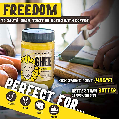 Organic Grass Fed Ghee Clarified Butter – 16 Oz Ghee Butter – Un