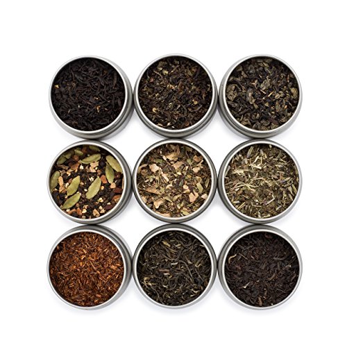 Golden Moon Tea Loose Leaf Tea Sampler - 9 Variety Pack - Organi