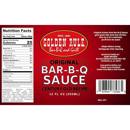Golden Rule World Famous Southern Recipe BBQ Sauce - A Southern ...