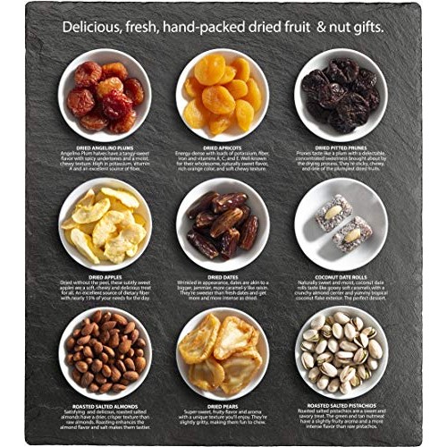 Pacific Coast Deluxe Dried Fruit Tray With Nuts Gift With Almond