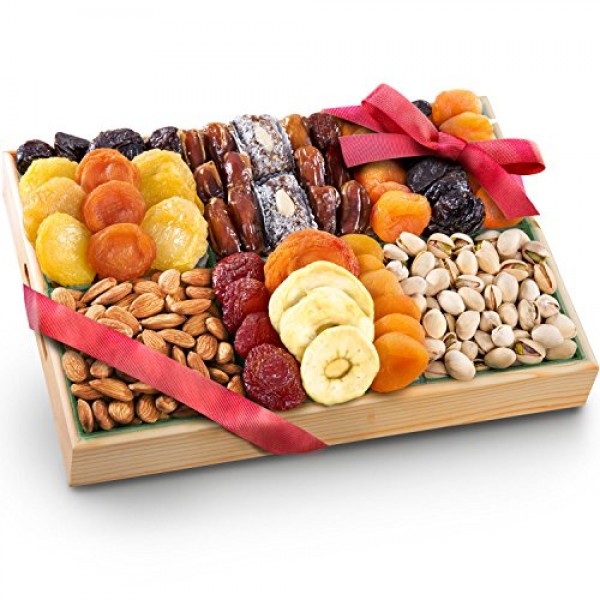 Pacific Coast Deluxe Dried Fruit Tray with Nuts Gift with Almond...