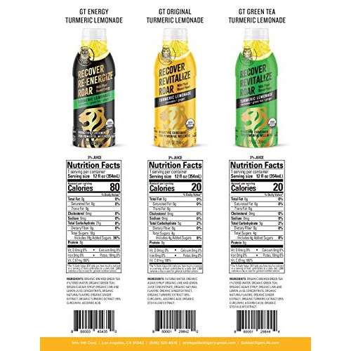 Golden Tiger Turmeric Lemonade - Bio Active Curcumin + Ginger -