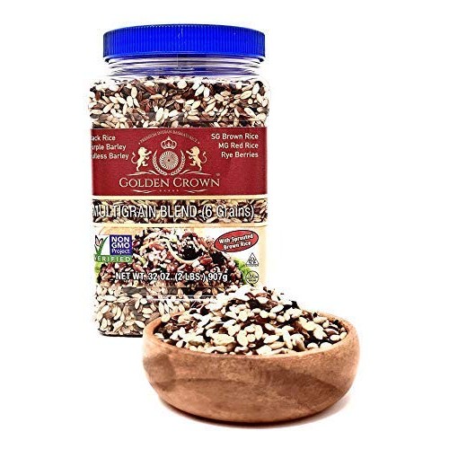 Golden Crown Multigrain Blend 6 Grains, Black Rice, Purple Bar