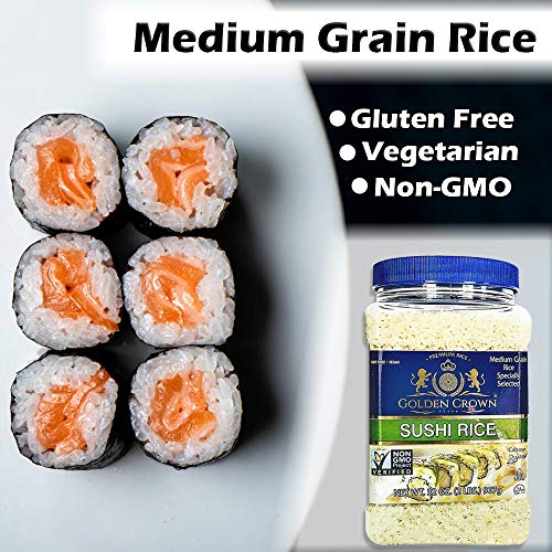 Golden Crown Sushi Rice Premium Quality Rice | Non-Gmo Gluten-Fr