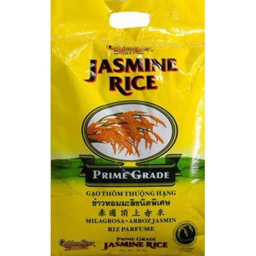 Golden Star Jasmine Rice 20 Lb Prime Grade Thai Hom Mali