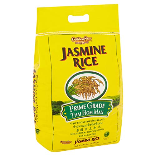 Golden Star Jasmine Rice 20 Lb Prime Grade Thai Hom Mali