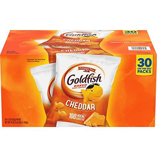 Pepperidge Farm Goldfish Cheddar Crackers, 1.5 oz. Snack Packs, ...