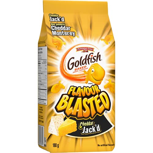 Goldfish Cheddar Jack’D Crackers, Flavour Blasted, 180G/6.3 Oz.,