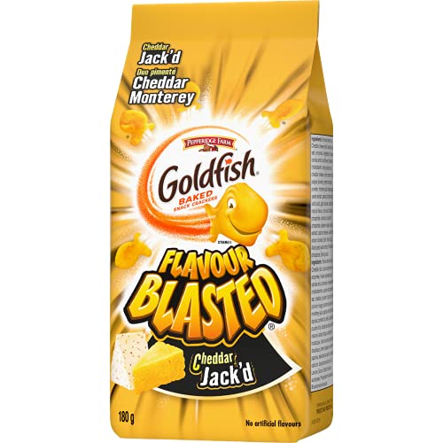 Goldfish Cheddar Jack’D Crackers, Flavour Blasted, 180G/6.3 Oz.,