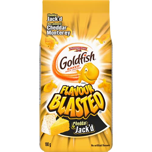 Goldfish Cheddar Jack’D Crackers, Flavour Blasted, 180G/6.3 Oz.,