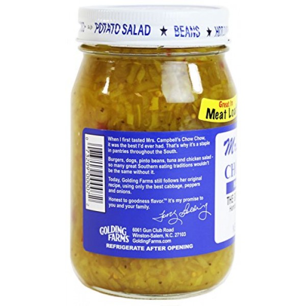 Mrs. Campbells All Natural Sweet Southern Chow Chow Relish, 16 ...