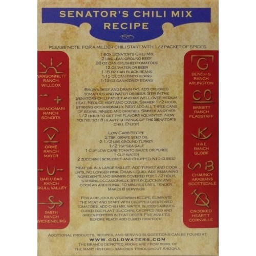 The Senators Chili Mix By Goldwaters Foods, 2 Pack