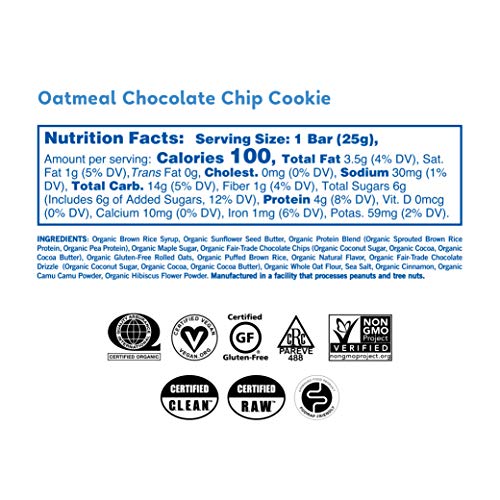Gomacro Kids Macrobar 0.90 Ounce Bars, Oatmeal Chocolate Chip