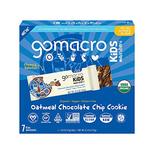 Gomacro Kids Macrobar 0.90 Ounce Bars, Oatmeal Chocolate Chip