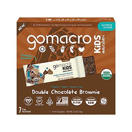 Gomacro Kids Macrobar Organic Vegan Snack Bars – Double Chocolat