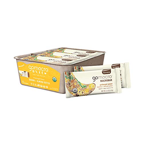 Gomacro Macrobar Organic Vegan Protein Bars - Banana + Almond Bu