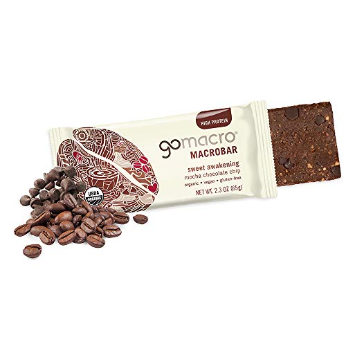 Gomacro Macrobar Organic Vegan Protein Bars - Mocha Chocolate Ch
