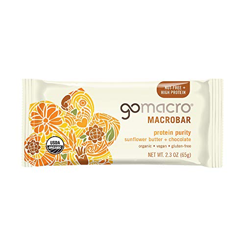 Gomacro Macrobar Organic Vegan Protein Bars Sunflower Butter + C