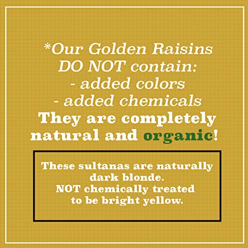 Minu Organic Golden Raisins Sultanas No Sulfur 16 Oz 1 Lb, Min