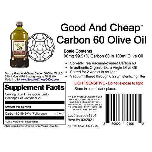 Carbon 60 Olive Oil 90Mg / 100Ml C60 Supplement 99.9+% Solvent F