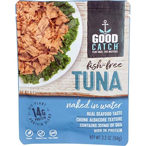 Good Catch Plant Based Fish Free Tuna - Naked In Water, 3Oz Pouc