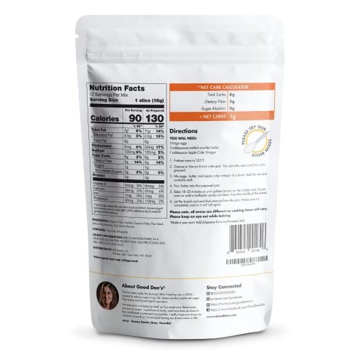 Good Dee’s Corn Bread Baking Mix - Grain Free, Sugar Free, Glute...