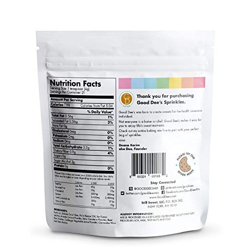 Good Dee’S Sugar Free Rainbow Sprinkles – Dye Free, All Natural
