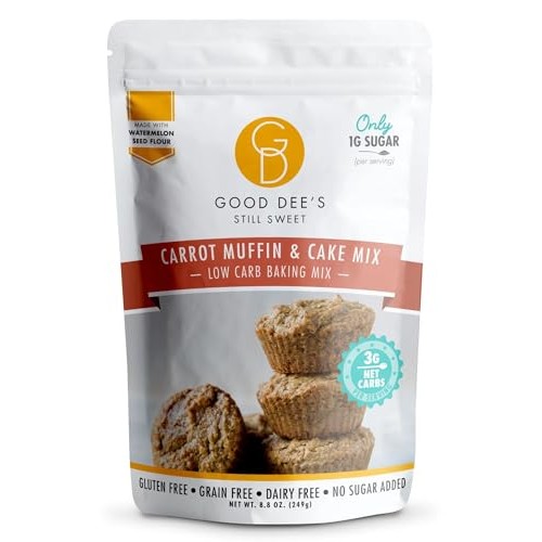 Good Dees Low Carb Baking Mix, Carrot Muffin & Cake Mix, Keto Ba...
