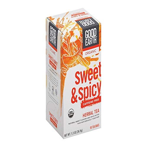 Good Earth Organic Original Sweet &Amp; Spicy Tea, Caffeine Free, He