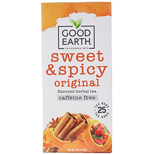 Good Earth Sweet &Amp; Spicy Flavored 25 Tea Bags 4 Pack Herbal Teas