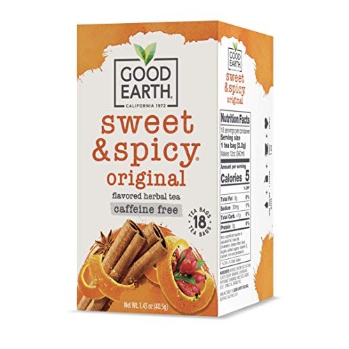 Good Earth Herbal Tea, Sweet &Amp; Spicy, Caffeine Free, 18 Count Te