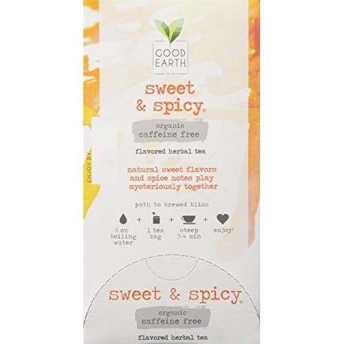 Good Earth Teas Organic Sweet And Spicy Herbal Caffeine Free Tea