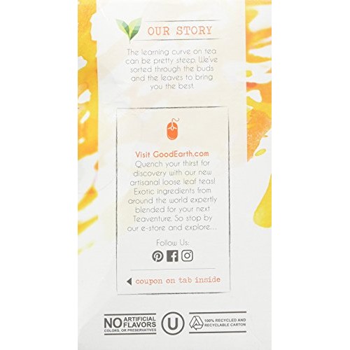 Organic Sweet &Amp; Spicy Herbal Caffeine Free Good Earth Teas 18 Te