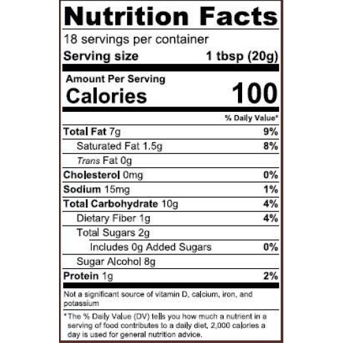 Belgian Choco Hazel With Stevia 12 Oz 350G - No Added Sugar -