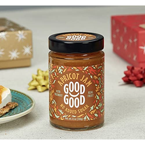 Sweet Apricot Jam By Good Good - 12 Oz / 330 G - No Added Sugar