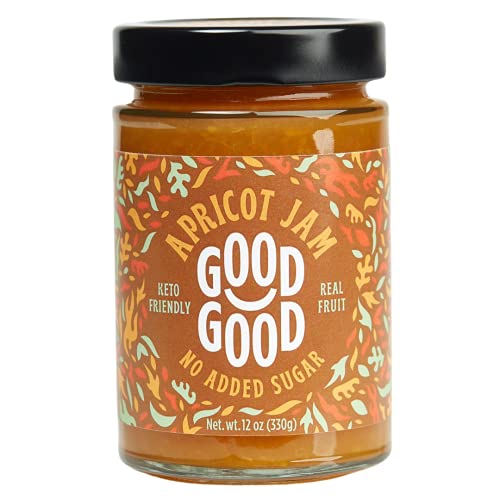 Sweet Apricot Jam By Good Good - 12 Oz / 330 G - No Added Sugar