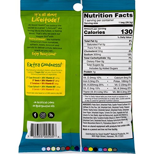 Good Health Veggie Stix, Sea Salt, 1 Oz. Bag, 24 Pack – Gluten F