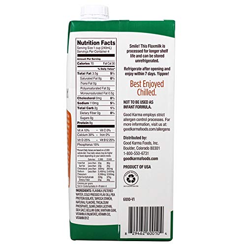 Good Karma - Flax Milk With Omega-3 + Protein Unsweetened - 32 F