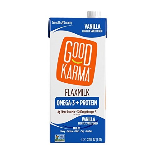 Good Karma Plant-Powered Flaxmilk, Vanilla Lightly Sweetened, 32