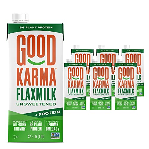 Good Karma Plant-Powered Flaxmilk, Unsweetened, 32 Oz. Carton P
