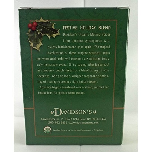 Tea Bag Box Of 8 Organic, Mulling Spices