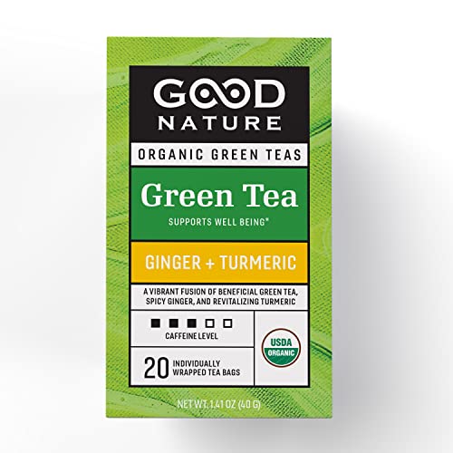 Good Nature Organic Green Tea with Ginger + Turmeric