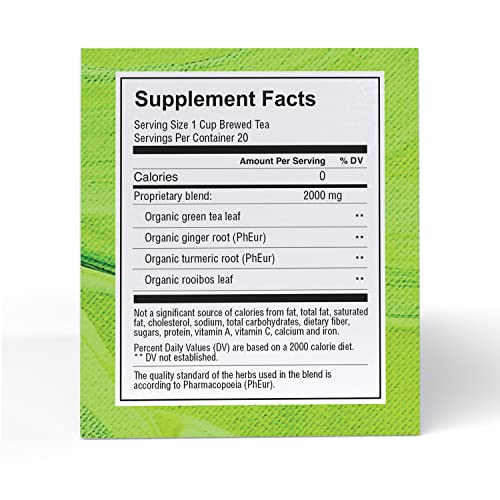 Good Nature Organic Green Tea with Ginger + Turmeric